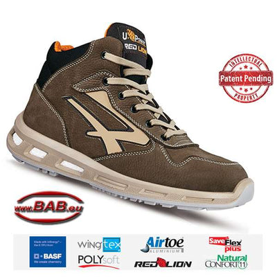 UP-RL10043 Shot Sicherheitsknöchelschuh aus Leder S3,ESD