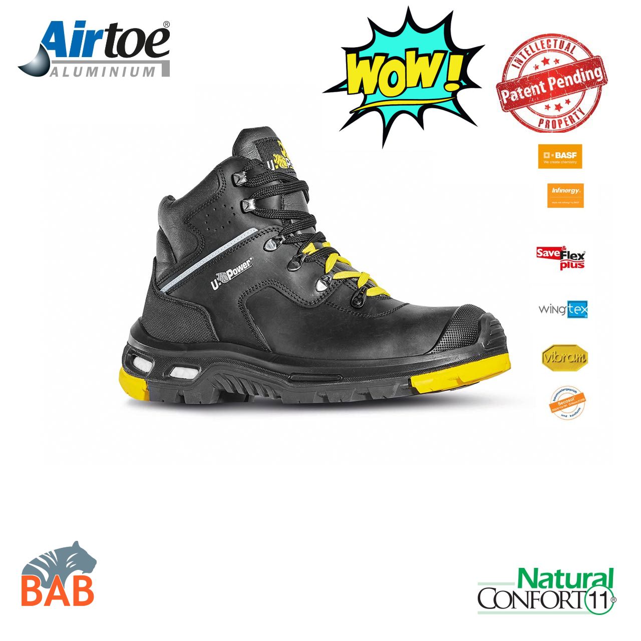 UP-RL10514 Ronan Sicherheitsknöchelschuh aus Leder S3