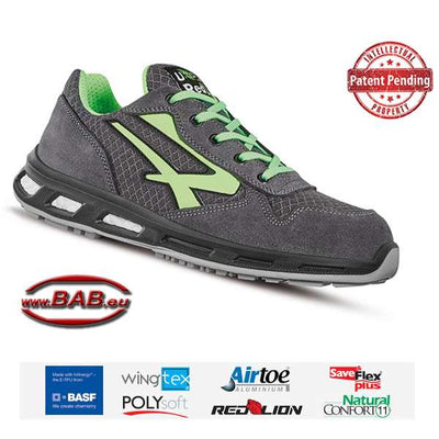 UP-RL 20036  Point Sportlicher Sicherheitshalbschuh aus Veloursleder S1P, ESD
