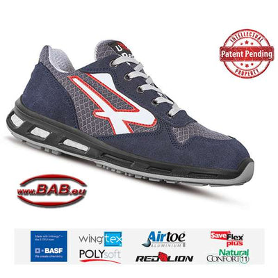 UP-RL 20066 Active Sportlicher Sicherheitshalbschuh aus Veloursleder S1P,ESD