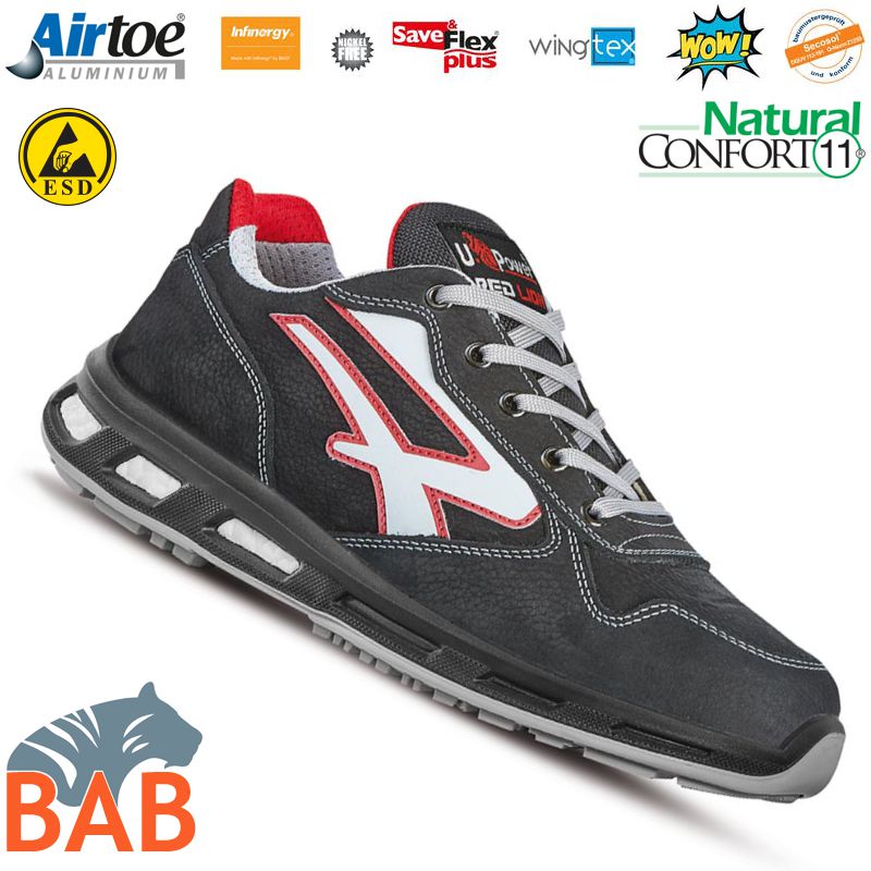 UP-RL20164 Dharma Sportlicher Sicherheitshalbschuh aus Leder S3, ESD