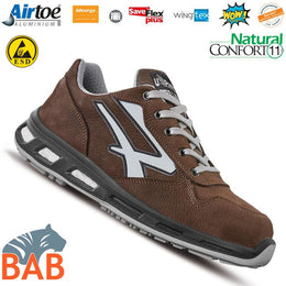 UP-RL20224 Tiki Sportlicher Sicherheitshalbschuh aus Leder S3, ESD