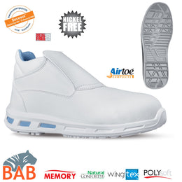 UP-RL20262 Glace Sicherheitsslipper knöchelhoch S2 weiss