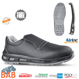 UP-RL20282 Noir Sicherheitsslipper S2 schwarz