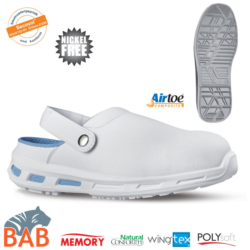 UP-RL20301 Moon Sicherheitsclog SB weiss