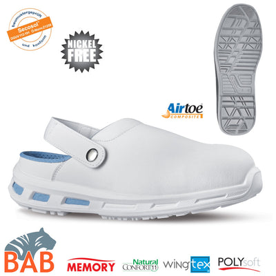 UP-RL20301 Moon Sicherheitsclog SB weiss