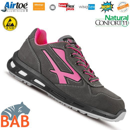 UP-RL20324 Candy Sportlicher Sicherheitshalbschuh aus Leder S3 für Damen