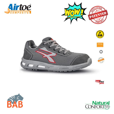 UP-RL20456 Frequency Sportlicher Sicherheitshalbschuh aus Veloursleder S1P, ESD