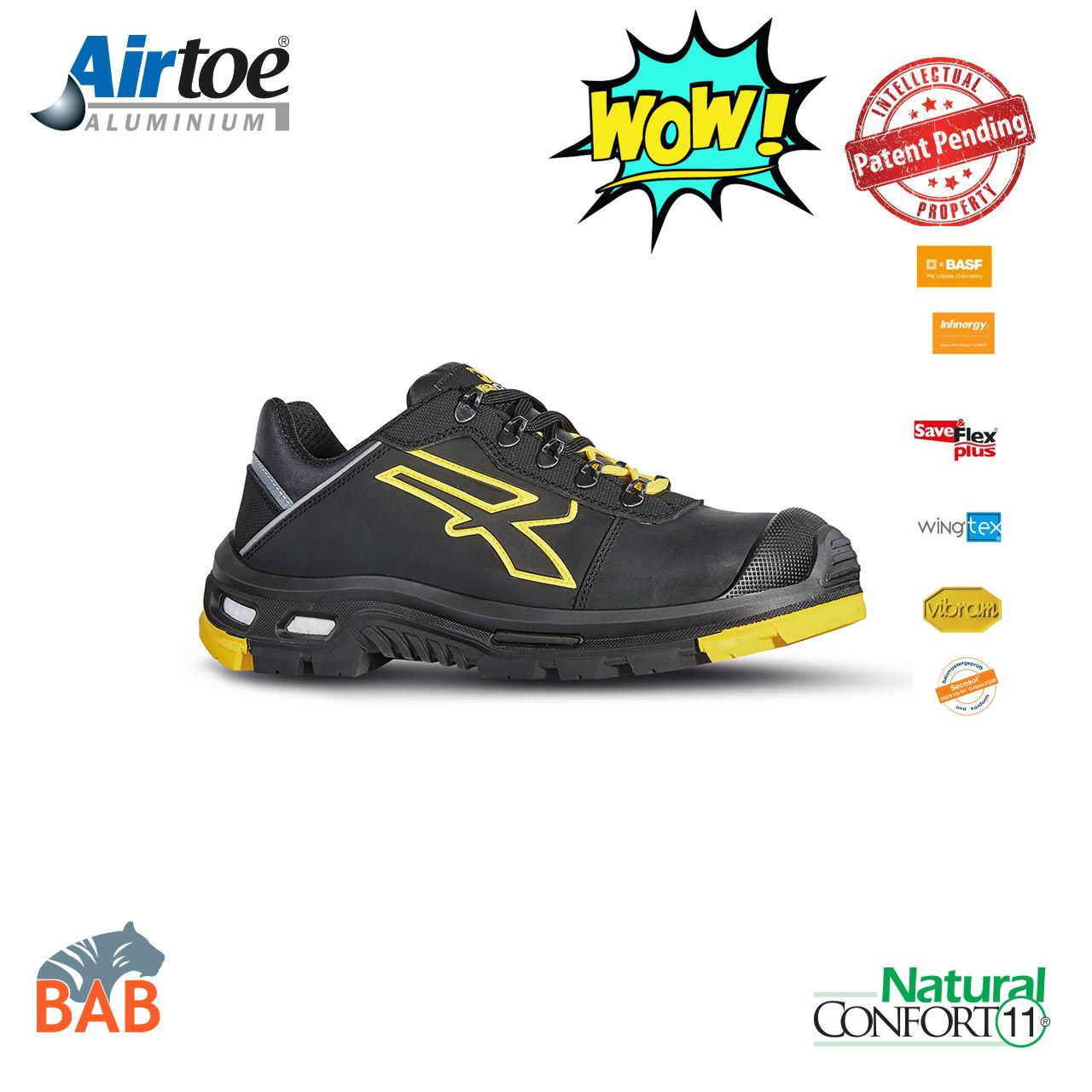 UP-SOPO-RL20524 Dave  Sicherheitshalbschuh aus Leder S3    Gr. 42