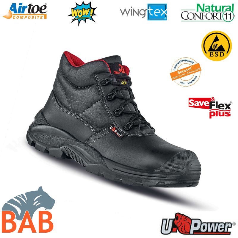UP-SOPO-RR10624 Squirrel Sicherheitsknöchelschuh S3/ESD Gr. 39, 41, 43