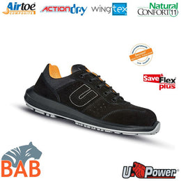 UP-SOPO-RR20056 SUN Flexibler Sicherheitshalbschuh aus Veloursleder S1P  Gr. 43, 46