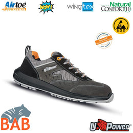 UP-RR20191 Sprint Flexibler Sicherheitshalbschuh aus Veloursleder S1/ ESD