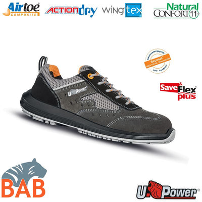 UP-RR20196 Brezza Flexibler Sicherheitshalbschuh aus Veloursleder S1P