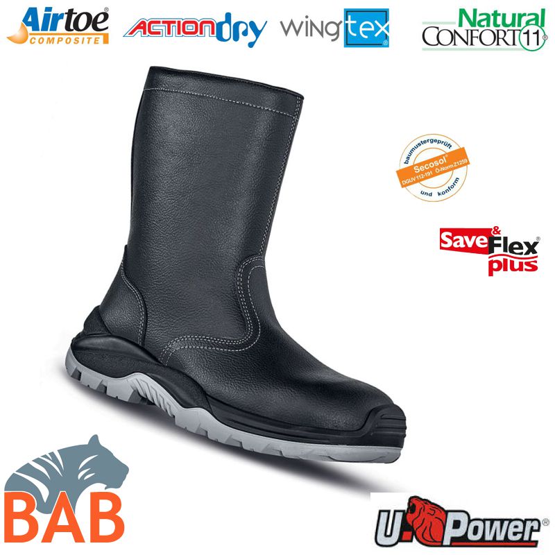 UP-RR40754 Siberian Sicherheitsstiefel Winter mit Reißverschluss S3