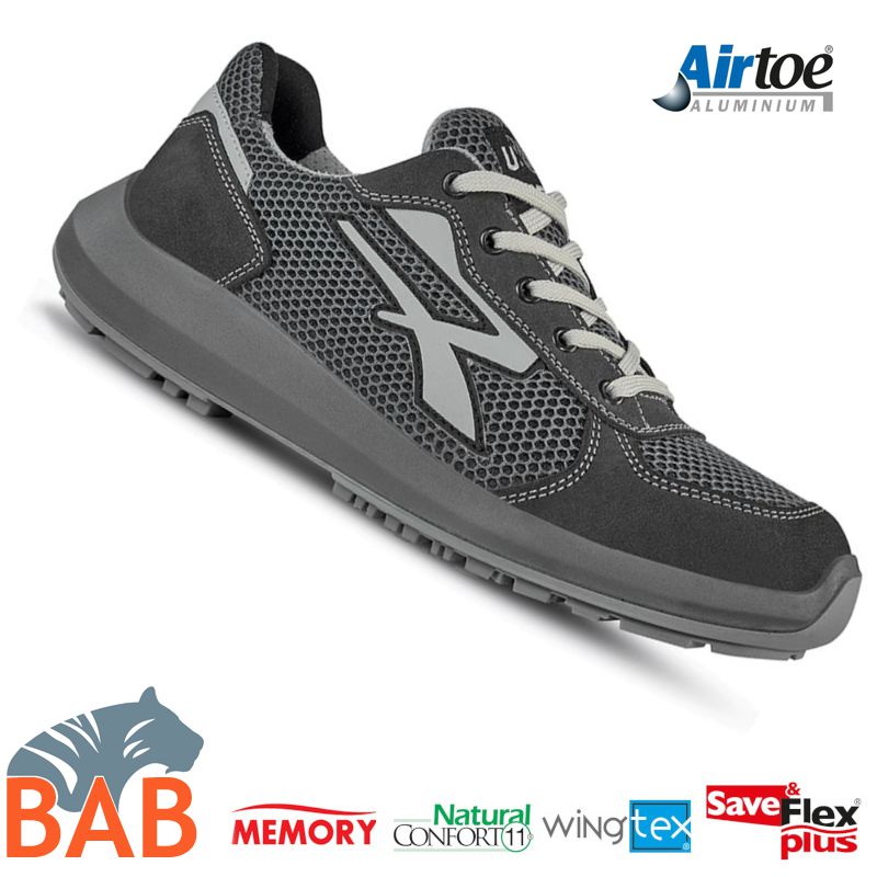 UP-RU20046 Draco Flexibler Sicherheitshalbschuh aus Veloursleder S1P, ESD