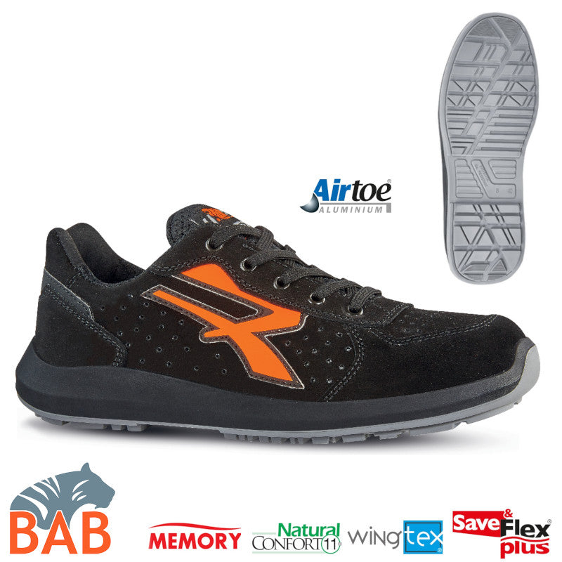 UP-RU20056 Orion Flexibler Sicherheitshalbschuh aus Veloursleder S1P, ESD