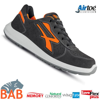 UP-RU20076 Sirio Flexibler Sicherheitshalbschuh aus Veloursleder S1P, ESD