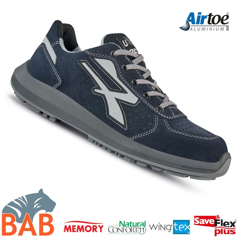 UP-RU20086 Nash Flexibler Sicherheitshalbschuh aus Veloursleder S1P, ESD