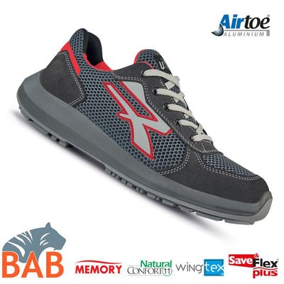 UP-RU20176 Skat Flexibler Sicherheitshalbschuh aus Veloursleder S1P, ESD
