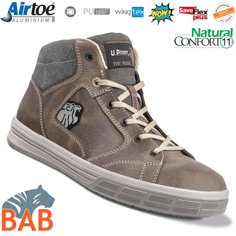 UP-SN10034 Safari Sicherheitsknöchelschuh aus Leder S3 auch als Wanderschuh geeignet