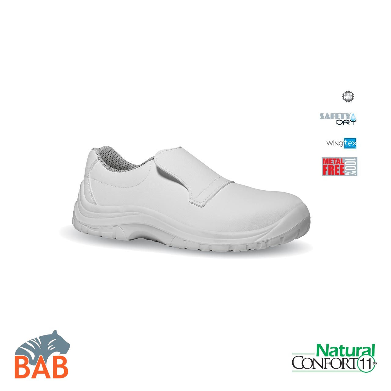 UP-TE20197 Soft  Berufsschuhe weiss  als Slipper