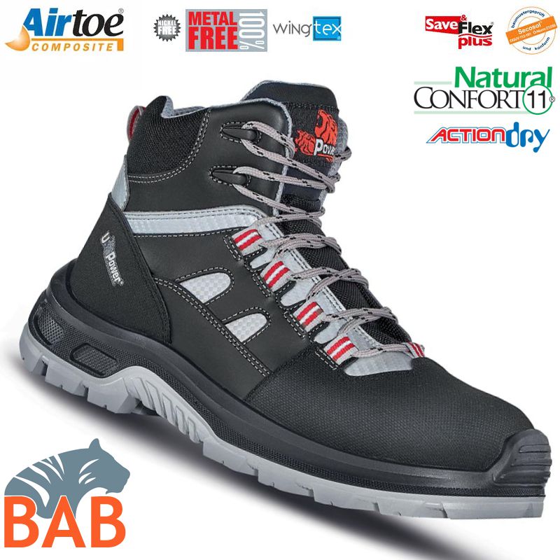 UP-UC10014 Gross Sicherheitsknöchelschuh aus Leder  mit Überkappe S3