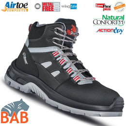 UP-UC10014 Gross Sicherheitsknöchelschuh aus Leder  mit Überkappe S3