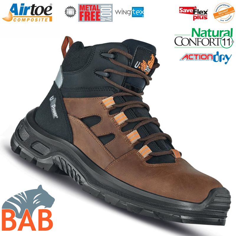 UP-UC10094 Jazz Sicherheitsknöchelschuh aus Leder S3