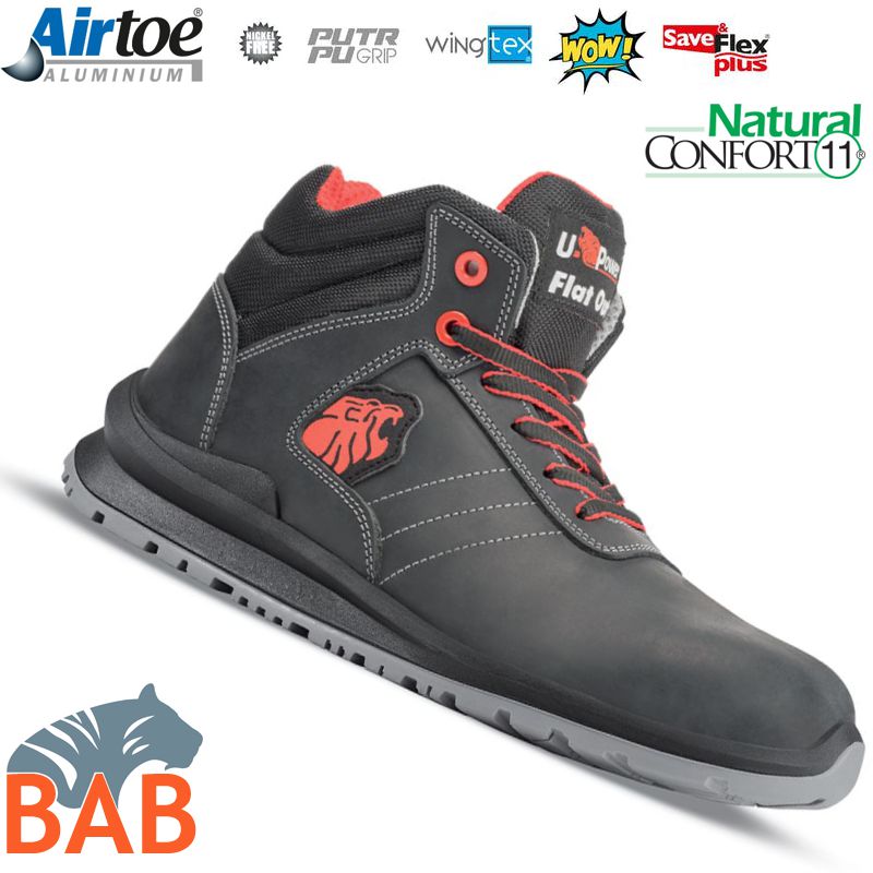 UP-UF10064 Walter robuster Sicherheitsknöchelschuh aus Pull-Up Leder S3