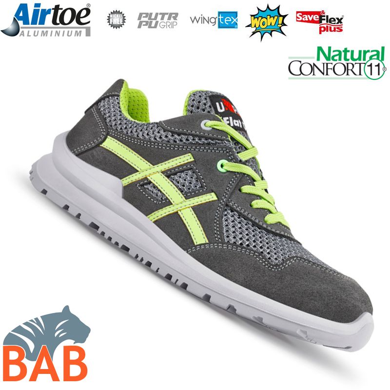 UP-UF20136 Nico moderner Sicherheitshalbschuh aus Veloursleder S1P
