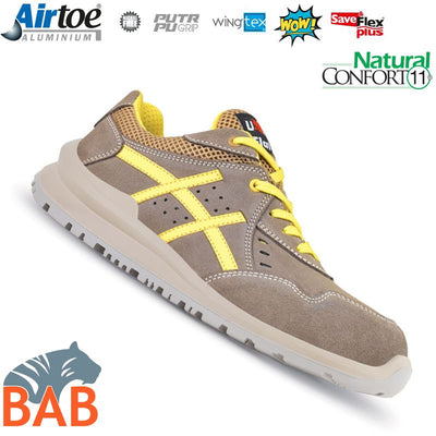 UP-UF20156 Michael moderner Sicherheitshalbschuh aus Veloursleder S1P