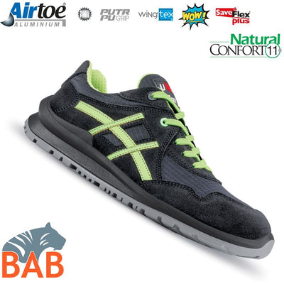 UP-UF20166 Ayrton moderner Sicherheitshalbschuh aus Veloursleder S1P