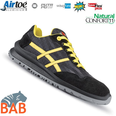 UP-UF20196 Alex moderner Sicherheitshalbschuh aus Veloursleder S1P