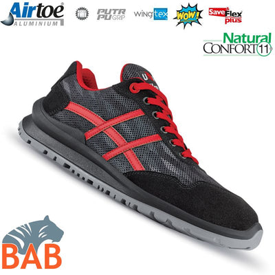 UP-UF20206 Senna moderner Sicherheitshalbschuh aus Veloursleder S1P