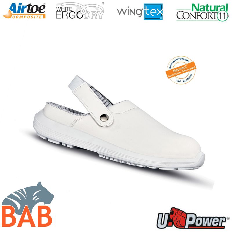 UP-UW60041 Surge Grip Sicherheitsclog SB weiss