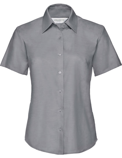 R-SOPO-Z-933F Collection  Damen Oxford Bluse silbergrau Gr.3XL, 4XL