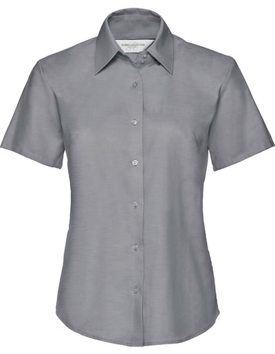 R-SOPO-Z-933F Collection  Damen Oxford Bluse silbergrau Gr.3XL, 4XL