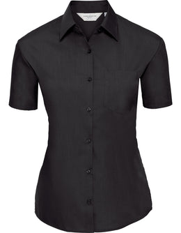 R-SOPO-Z-933F Collection  Damen Oxfort Bluse schwarz Gr.S, L