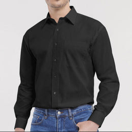 Russell Collection 936M Men's Lang Arm Classic Pure Cotton Poplin Hemd S-4XL