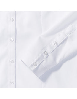 Russel Z-962F Damen-Bluse Herringbone, pflegeleicht, langarm XS-4XL