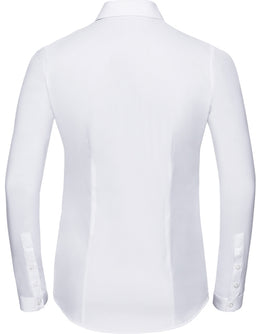 Russel Z-962F Damen-Bluse Herringbone, pflegeleicht, langarm XS-4XL