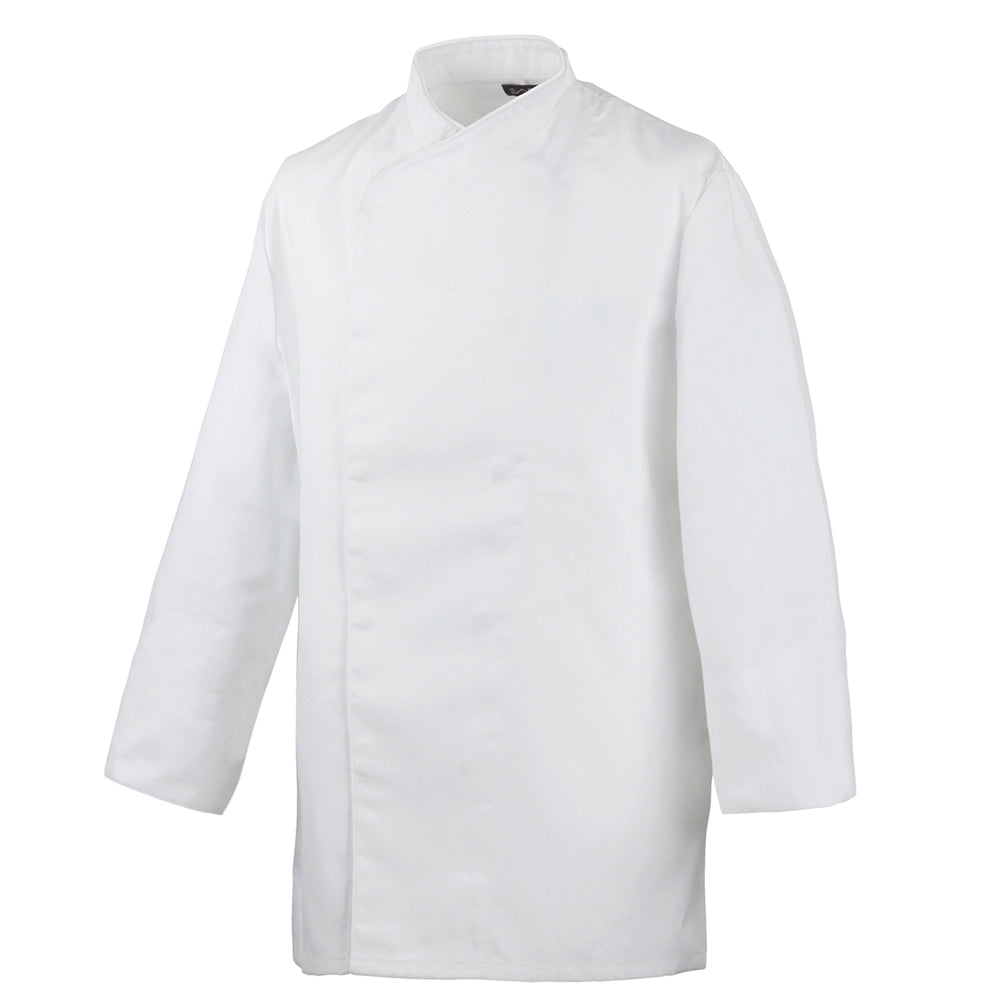 E-218-20 HACCP-Kochjacke langarm, mit Druckknöpfen, Innentaschen, weiß