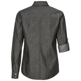 E-232-84 Damen-Jeansbluse, tailliert, Denim