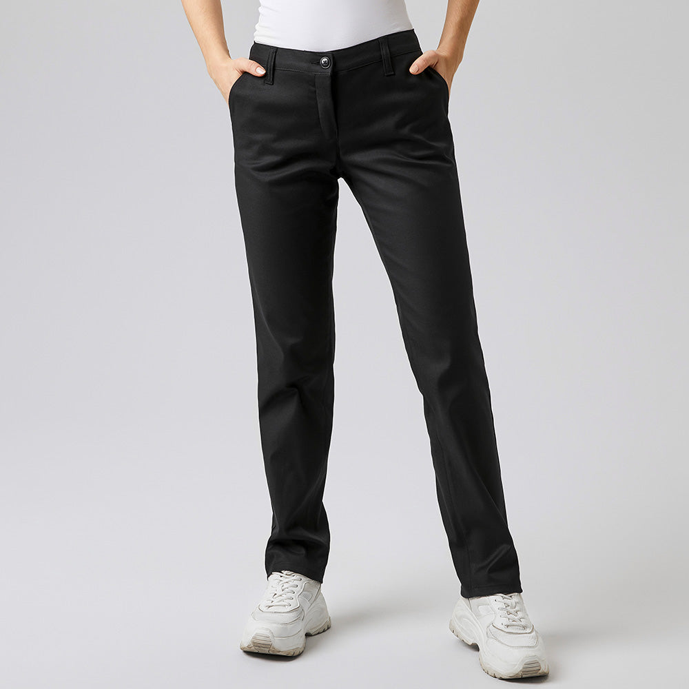 E-303-11 Damen-5-Pocket Hose, superstretch, schwarz Einzelteil Gr.54