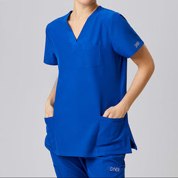 E-704-74 Sportsline Damen-Kasack, regular fit, weiß