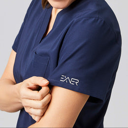 E-704-74 Sportsline Damen-Kasack, regular fit, weiß
