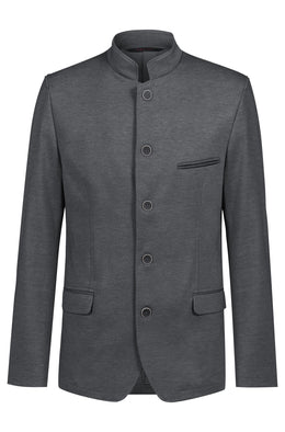 Greiff Landhaus 11000 Herren-Jerseysakko, Regular Fit, grau