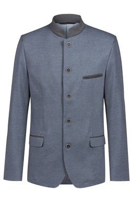 Greiff Landhaus 11000 Herren-Jerseysakko, Regular Fit, grau