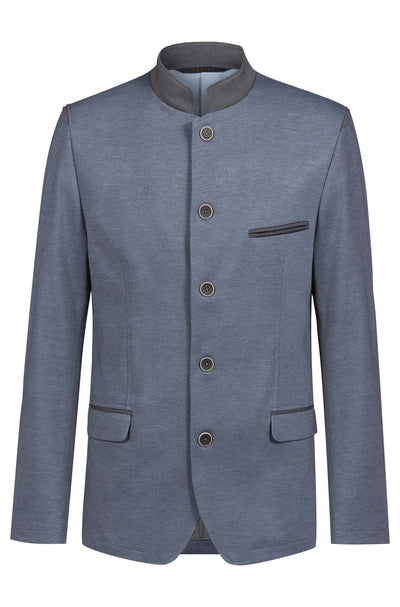 Greiff Landhaus 11000 Herren-Jerseysakko, Regular Fit, grau