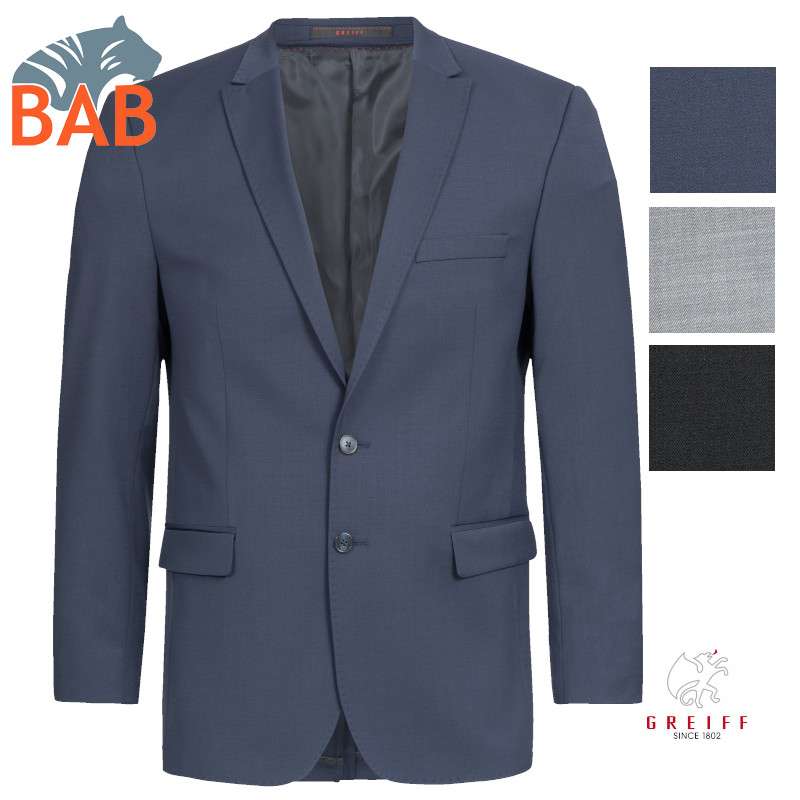 Greiff MODERN 1125 Herren Sakko Regular Fit,  schwarz, hellgrau, dunkelblau